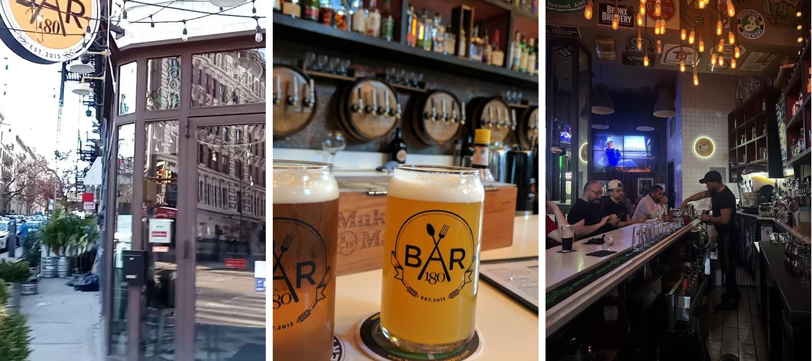 Bar 180 Menu