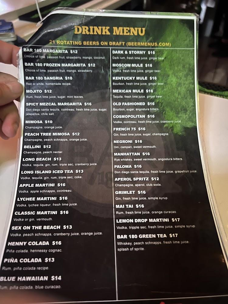 Bar 180 Menu image 3