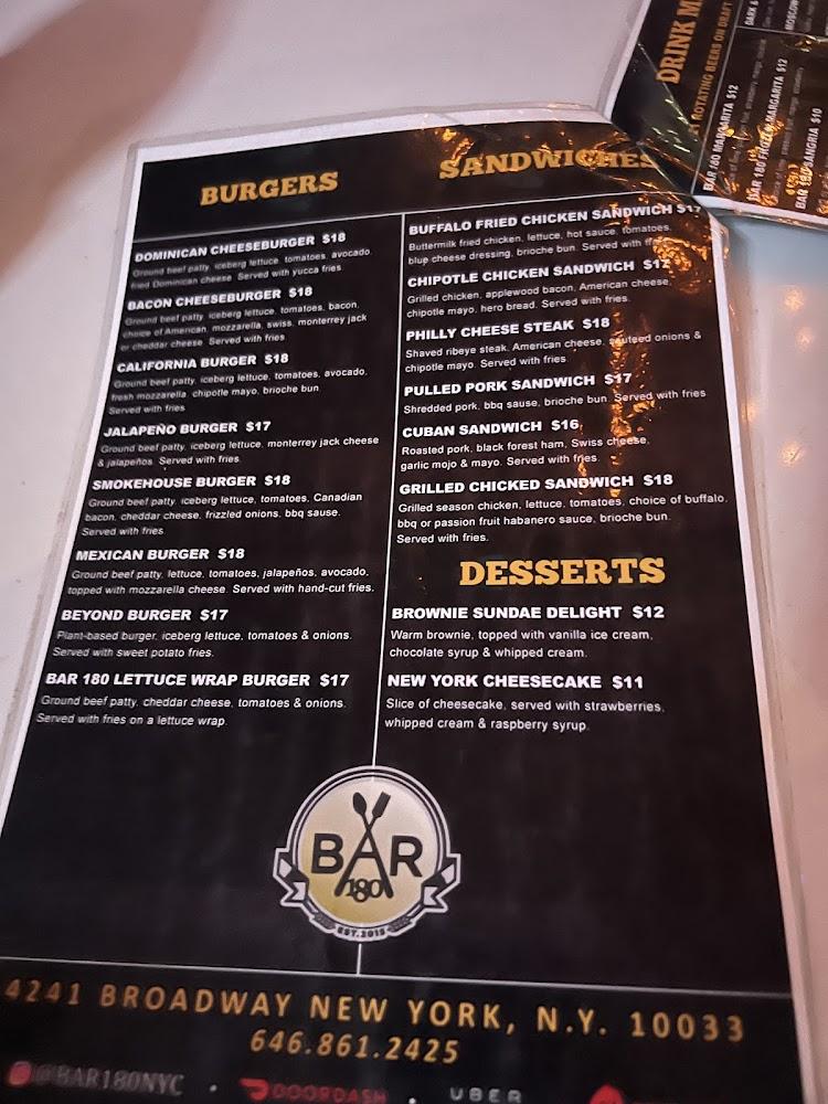 Bar 180 Menu image 4